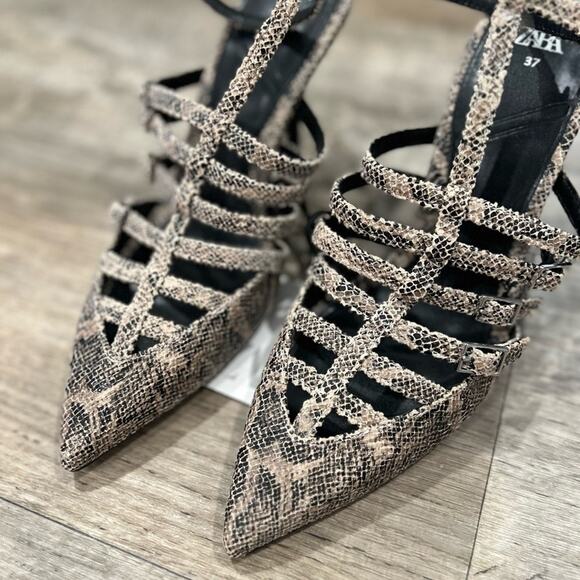 ZARA Strappy Heels NWT - Picture 5 of 12
